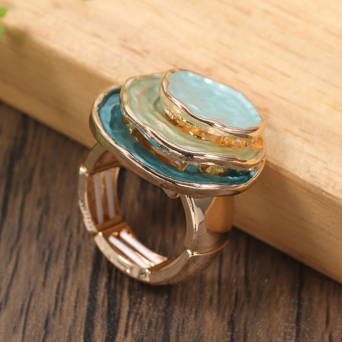 Boho Drei-lagiger Emaille Ring