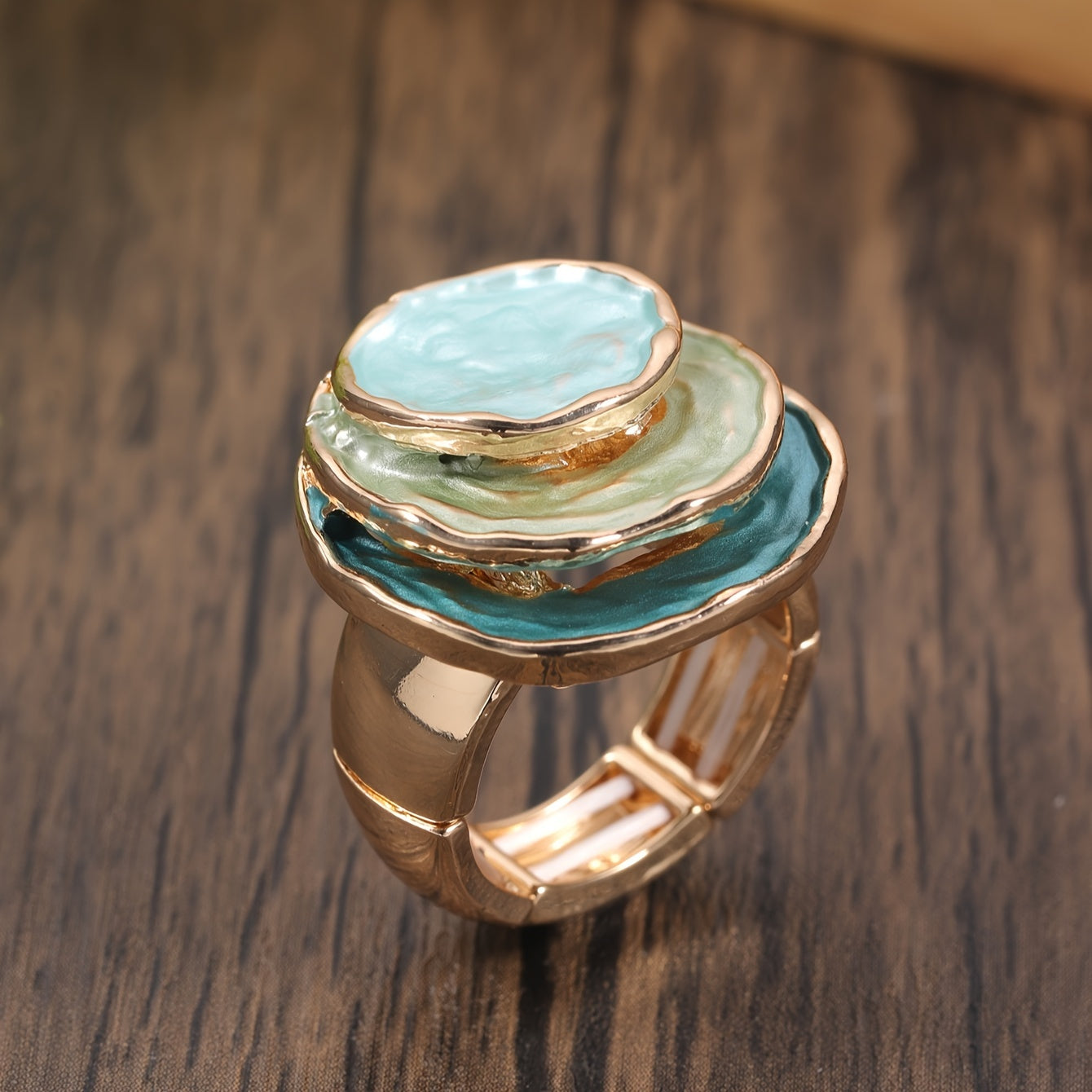 Boho Drei-lagiger Emaille Ring