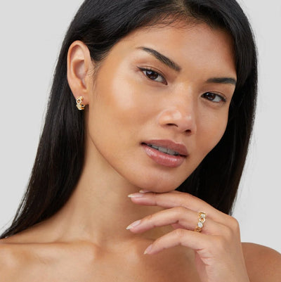 Bienen - Goldener & Kristallring