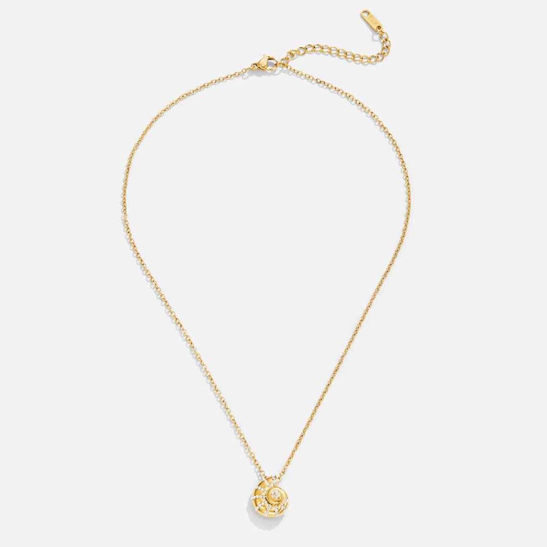 Luca Kristall Muschel Anhänger Halskette