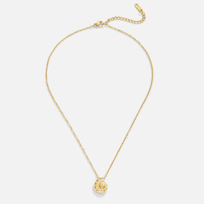 Luca Kristall Muschel Anhänger Halskette