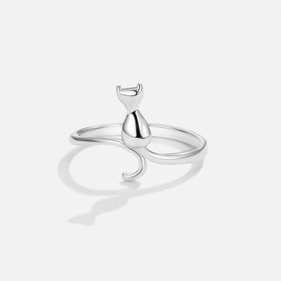 Mitternacht Katze Silberring