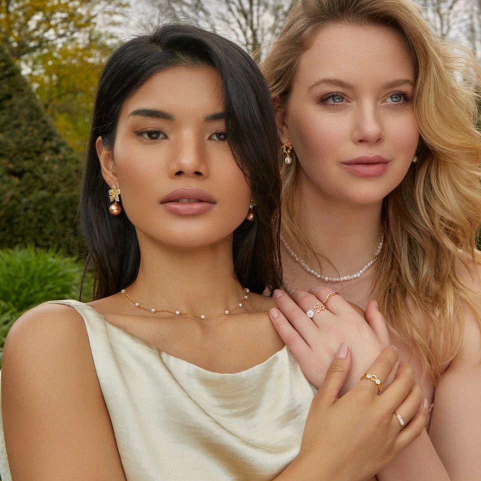 Reine Goldene Perlenkette