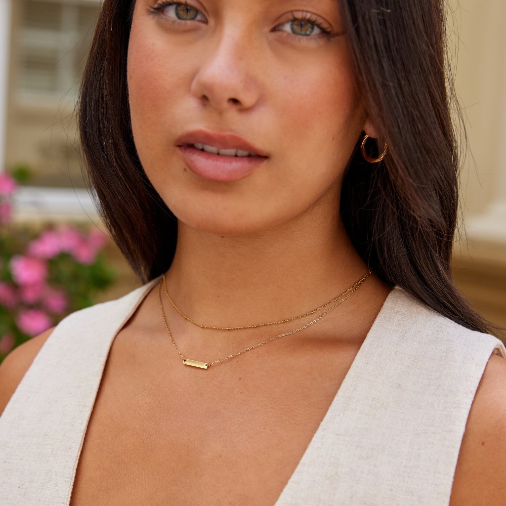 Rina Goldene Stäbe Halskette